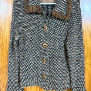 Vintage Lucina Lukken Women's Tweed Button-Up Jacket